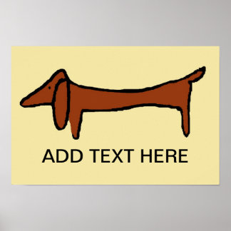The Dachshund, add text Poster