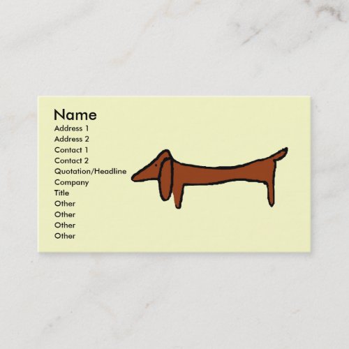 The Dachshund Business Card