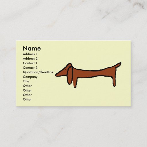 Customizable The Dachshund Business Card