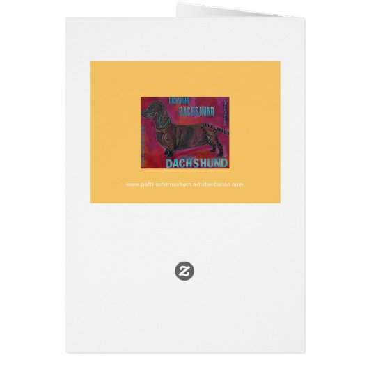 The Dachshund Card (Back)