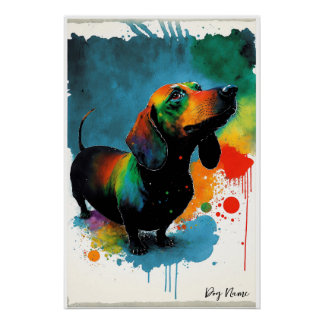 The Dachshund Dog - Composition 003 Poster