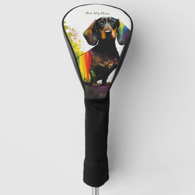 The Dachshund Dog - Composition 004 Golf Head Cover (Front)