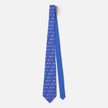 The Dachshund Pink Neck Tie by figstreetstudio at Zazzle
