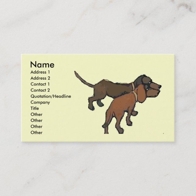 The Dachshunds Business Card (Front)