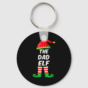 The Dad Elf Family Matching Funny Christmas Costum Keychain