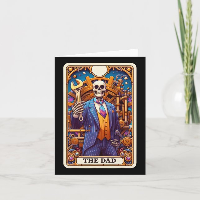 The Dad Tarot Card Skeleton Fathers Day Daddy Baba (Front)