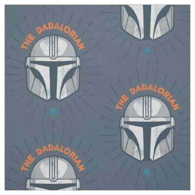 The Dadalorian Cartoon Helmet Illustration Fabric
