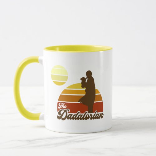 The Dadalorian  Grogu Retro Sunset Mug