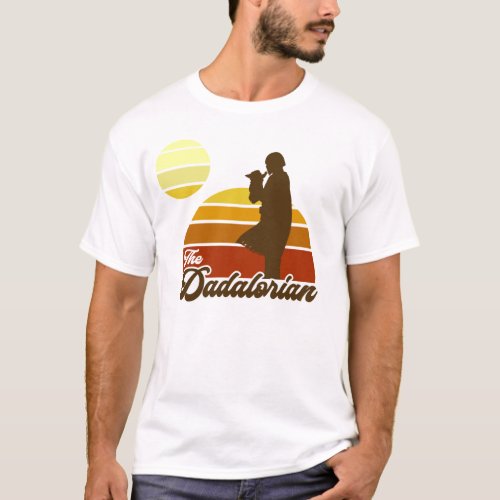 The Dadalorian  Grogu Retro Sunset T_Shirt