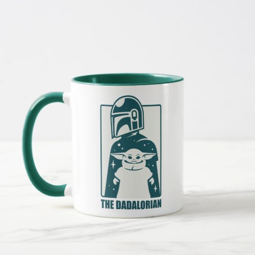 The Dadalorian  Grogu Space Silhouette Badge Mug