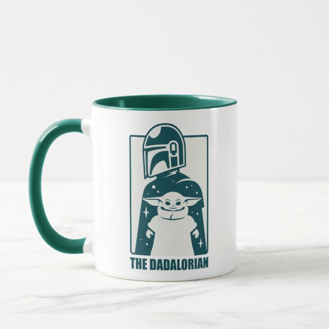 The Dadalorian & Grogu Space Silhouette Badge Mug (Left)