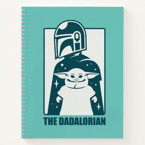 The Dadalorian  Grogu Space Silhouette Badge Notebook
