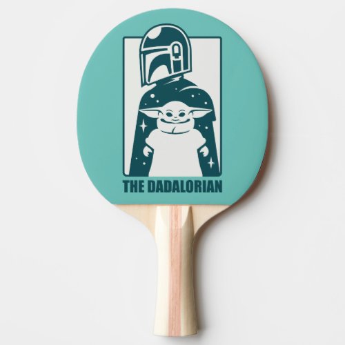 The Dadalorian  Grogu Space Silhouette Badge Ping Pong Paddle