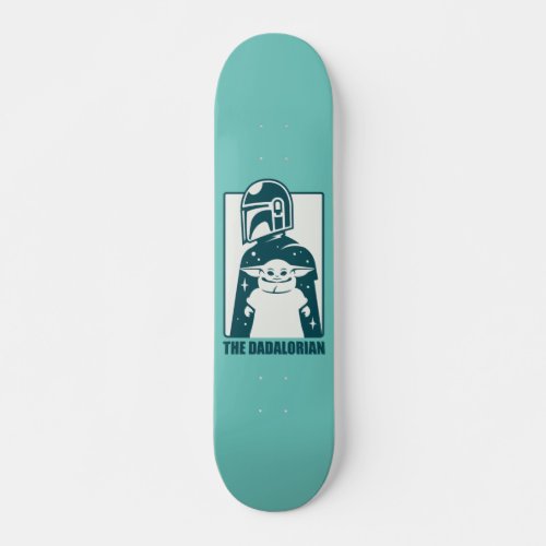 The Dadalorian  Grogu Space Silhouette Badge Skateboard