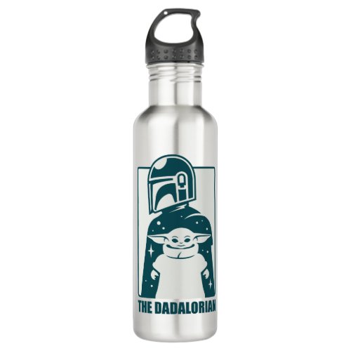 The Dadalorian  Grogu Space Silhouette Badge Stainless Steel Water Bottle