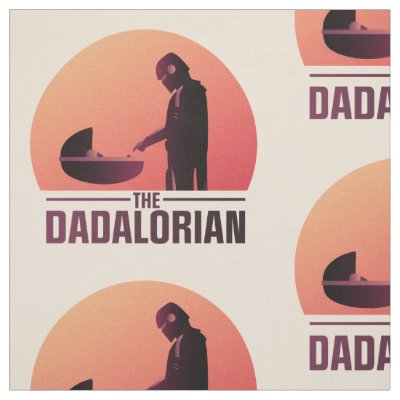 The Dadalorian Meeting Grogu Art Deco Graphic Fabric