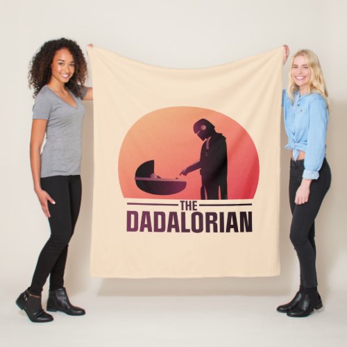 The Dadalorian Meeting Grogu Art Deco Graphic Fleece Blanket