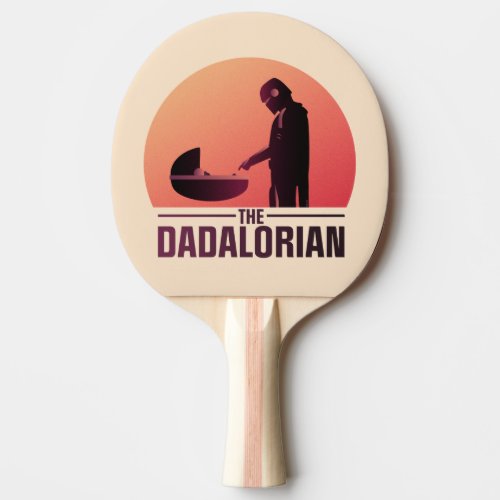 The Dadalorian Meeting Grogu Art Deco Graphic Ping Pong Paddle