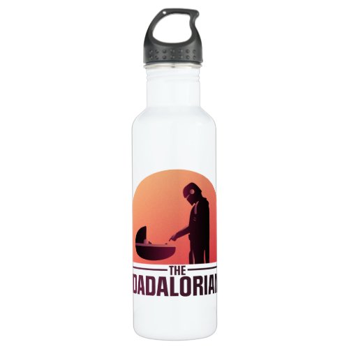 The Dadalorian Meeting Grogu Art Deco Graphic Stainless Steel Water Bottle