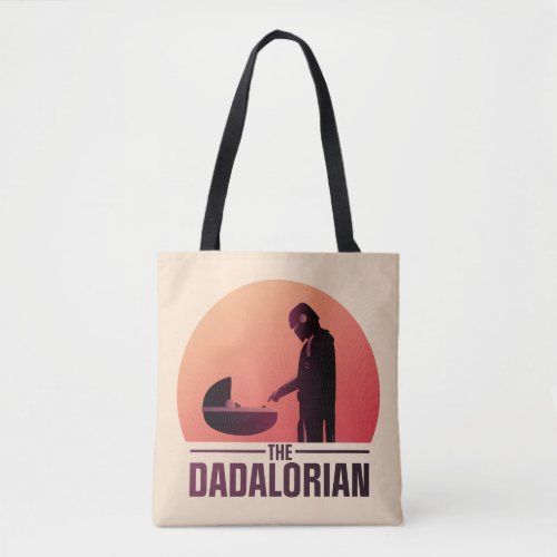 The Dadalorian Meeting Grogu Art Deco Graphic Tote Bag