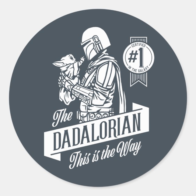 The Dadalorian This is the Way Classic Round Sticker (Front)