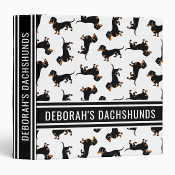 The Daily Dachshund For Dachshund Lovers 3 Ring Binder by DoodleDeDoo at Zazzle