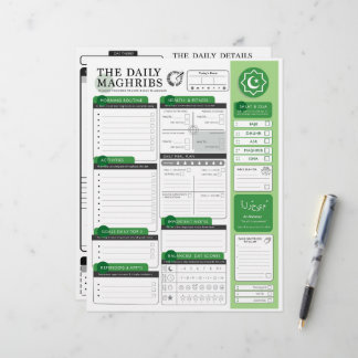 The Daily Maghribs - Planning & Prayer for Muslims Letterhead
