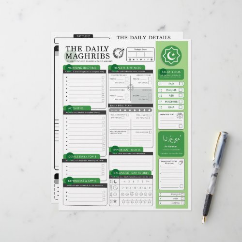 The Daily Maghribs - Planning & Prayer for Muslims Letterhead