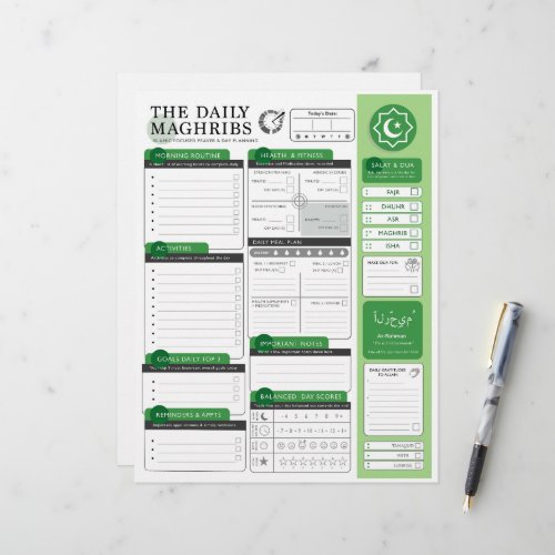 The Daily Maghribs - Plans + Prayer Letterhead