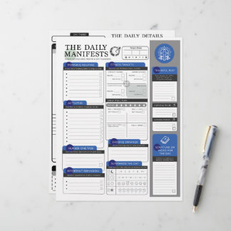 The Daily Manifest - Christian Planning & Pryer Letterhead