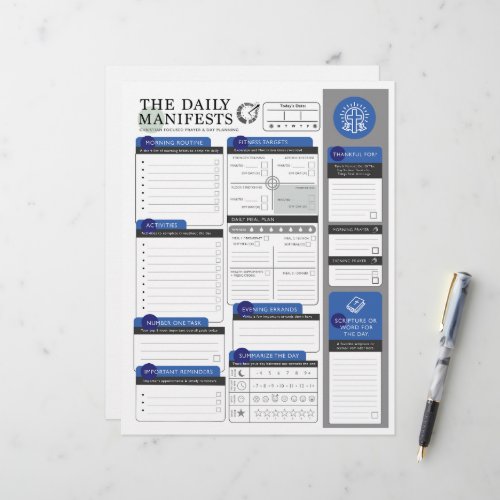 The Daily Manifests - Plans + Prayer Letterhead