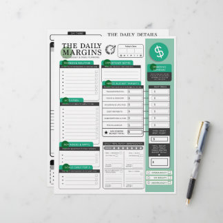 The Daily Margins - Plans + Budgeting+ Details Letterhead