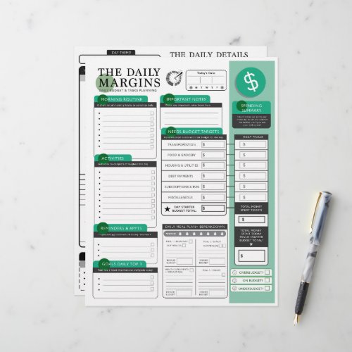 The Daily Margins - Plans + Budgeting+ Details Letterhead