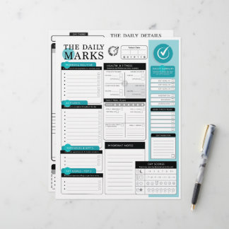 The Daily Marks - Detailed Daily Planning +Details Letterhead