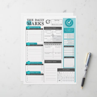 The Daily Marks - Detailed Day to Day Planning Letterhead
