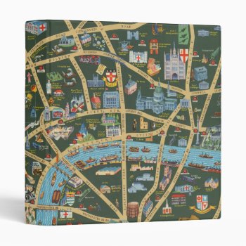 The Daily Telegraph Picture Map Of London 3 Ring Binder by davidrumsey at Zazzle