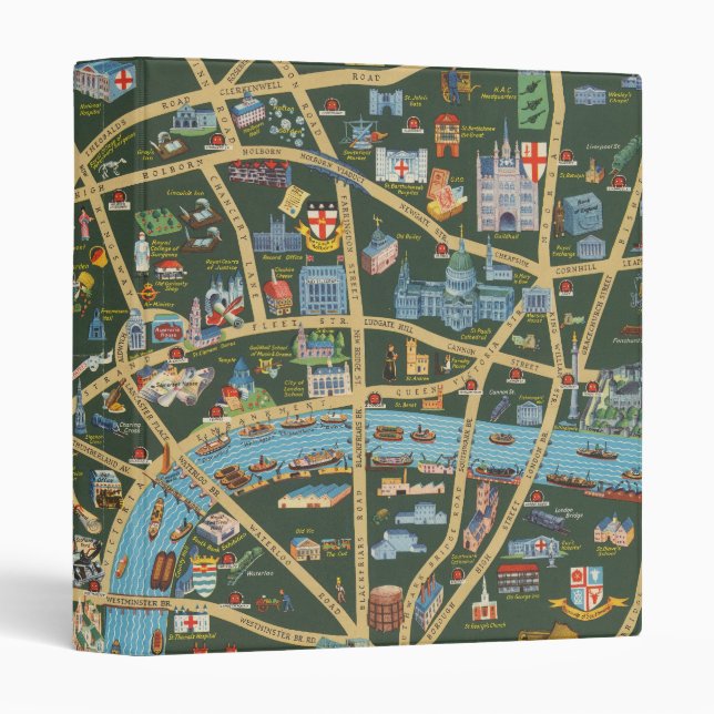The Daily Telegraph Picture Map of London 3 Ring Binder (Front/Spine)