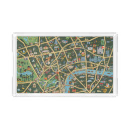 The Daily Telegraph Picture Map of London Acrylic Tray