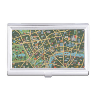 The Daily Telegraph Picture Map of London Business Card Case