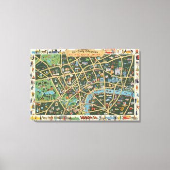 The Daily Telegraph Picture Map Of London Canvas Print by davidrumsey at Zazzle