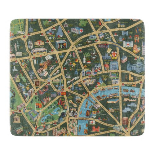 The Daily Telegraph Picture Map of London Cutting Board