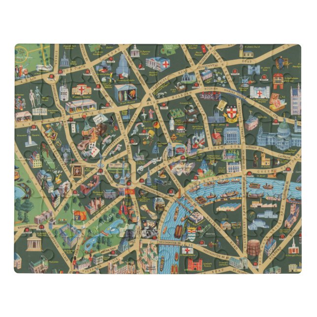 The Daily Telegraph Picture Map of London Jigsaw Puzzle (Puzzle Horizontal)