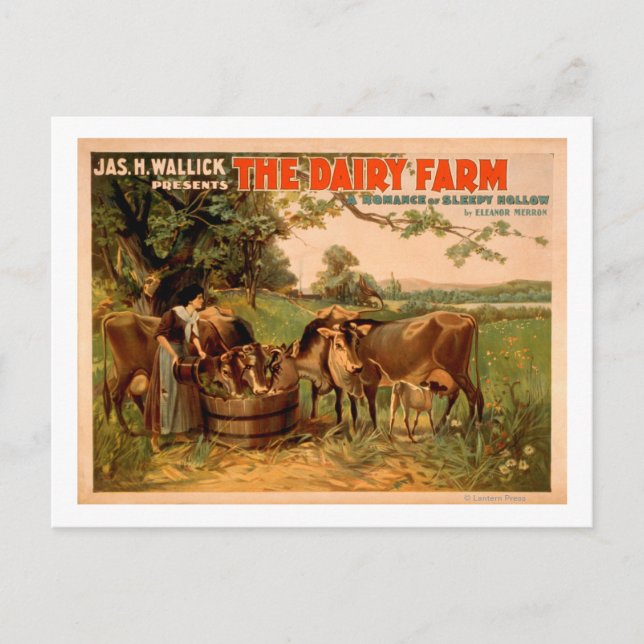 The Dairy Farm a Romance of Sleepy Hollow Play Postcard (Front)