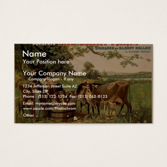 The Dairy Farm Retro Theater Business Card