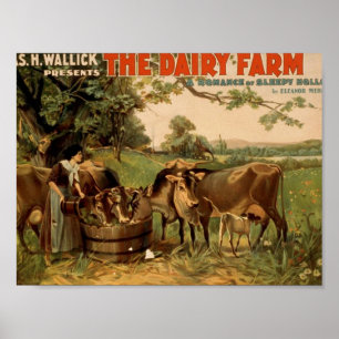 The Dairy Farm Retro Theater Poster