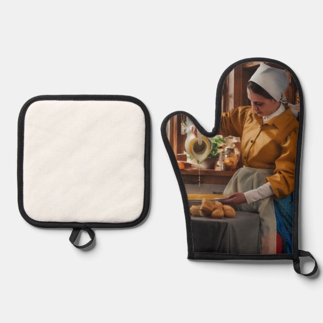 the dairymaid of santomera oven mitt & pot holder set (Front)