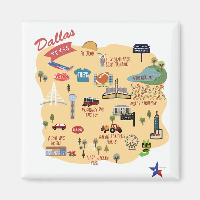 The Dallas Texas Magnet (Front)
