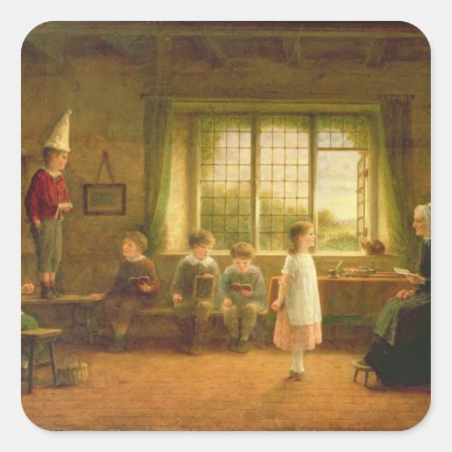 The Dame's School, s.and d. 1899 Square Sticker (Front)