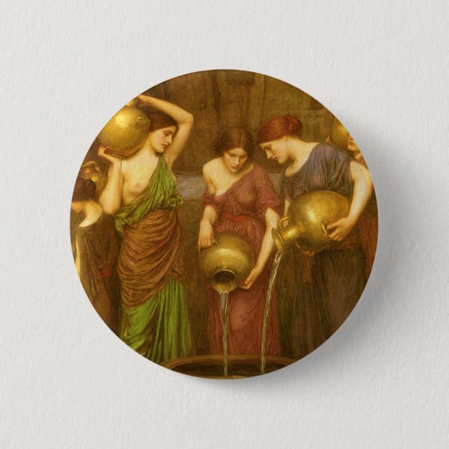The Danaides by John William Waterhouse Button (Front)