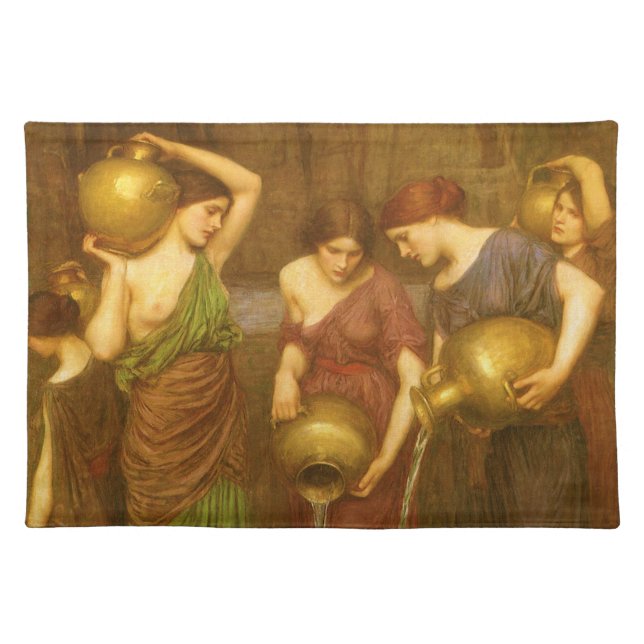 The Danaides by John William Waterhouse Cloth Placemat (Front)
